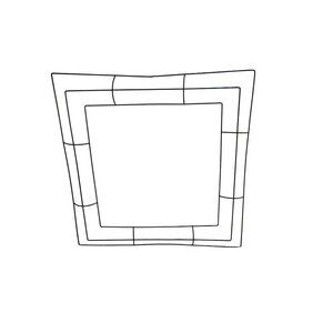 Square Wreath Form 14" X 14" Floral Garden Black Metal Base For Crafting & DIY P